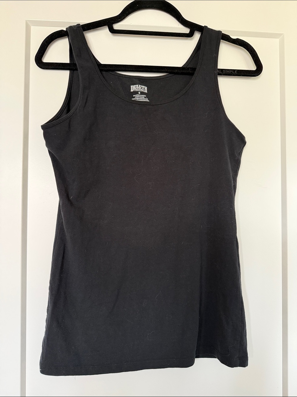 Duluth Trading Co Black Scoop Neck Tank Top